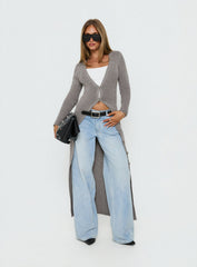 Early Nights Longline Cardigan Grey