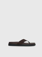 Billini Aila Sandals Dark Cacao Faux Suede