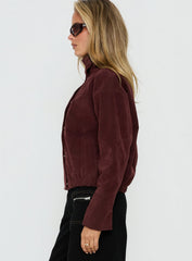 Tayne Funnel Neck Jacket Burgundy