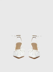 Nilah Pointed Toe Heels White