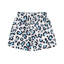 Blue and Black Leopard Print Athletic Shorts