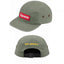 Supreme Olive 5-Panel Red Box Logo Camp Cap with SUP-94TH/DIV. Back Embroidery