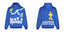 Broken Planet Lost in Space Blue Oversized Graphic Hoodie