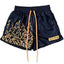 Killcrew Flame Graphic Black and Orange Mesh Shorts