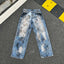 Thug Club Heavy Distressed Bleached Wide Leg Jeans, Y2K Ripped Baggy Denim Pants