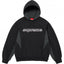 Supreme Curved Logo Hooded Sweatshirt - Black / Charcoal