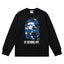 BAPE Style "BY BATHING APE" Camo Ape Head Long-Sleeve Tee - Black/Blue