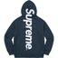 Supreme Vertical Logo Hooded Sweatshirt – Navy / White