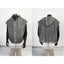 Thug Club Grey Raw Fringe Hooded Zip Vest, Unisex
