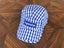 Supreme Blue and White Gingham 5-Panel Box Logo Camp Cap