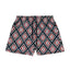 Black, Red, and White Diamond Geometric Athletic Shorts