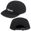 Supreme Black 5-Panel Box Logo Camp Cap with Leather Strap
