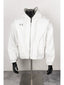 Thug Club White Raw Seam Zip-Up Cropped Hoodie, Unisex