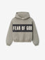 Fear Of God Essentials Kids Cropped Relaxed Panelled Hoodie