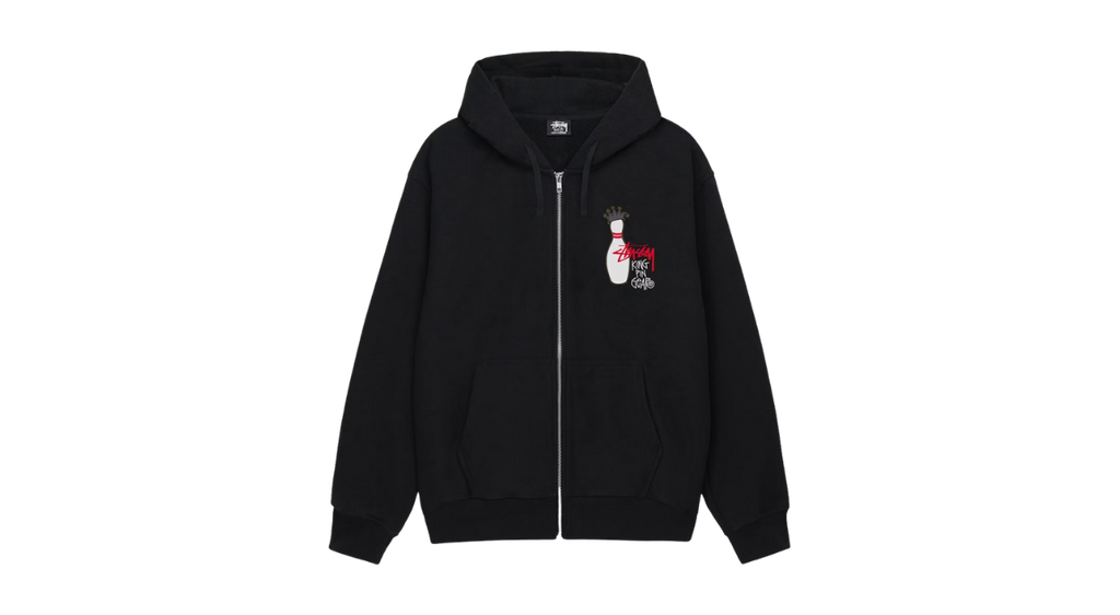 Stussy Kingpin Zip Hoodie Black