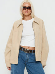 Goldsmith Corduroy Bomber Jacket Stone