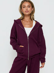 All Day Oversized Hoodie Plum