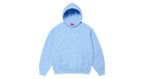 Supreme Satin Applique Hooded Sweatshirt (FW24) Light Blue