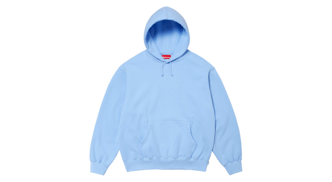 Supreme Satin Applique Hooded Sweatshirt (FW24) Light Blue Main Image