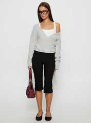 Tonee Wrap Knit Cardigan Grey