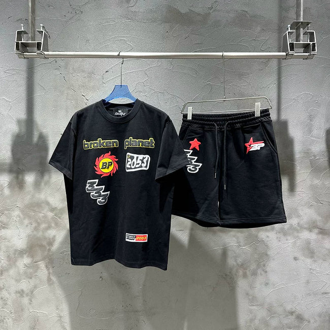 Broken Planet 2053 Graphic Matching Short Set - 2 Colors Available Hover Image