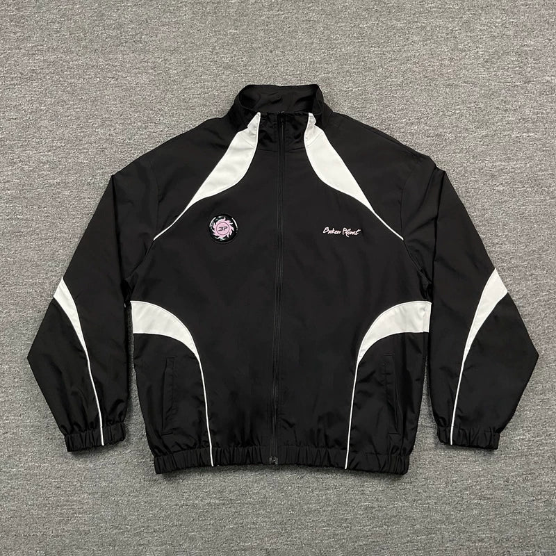 Broken Planet Retro Curved Color‑Block Track Jacket‑4 Colors