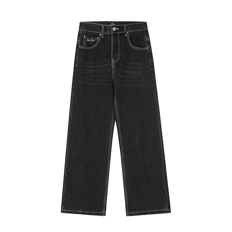 Broken Planet Contrast Stitch Denim Co-ord Set - Black Washed