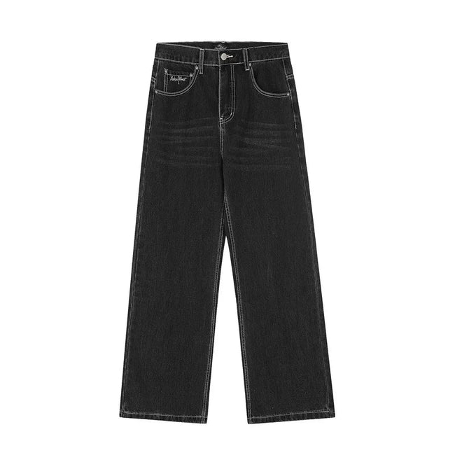 Broken Planet Contrast Stitch Denim Co-ord Set - Black Washed Main Image