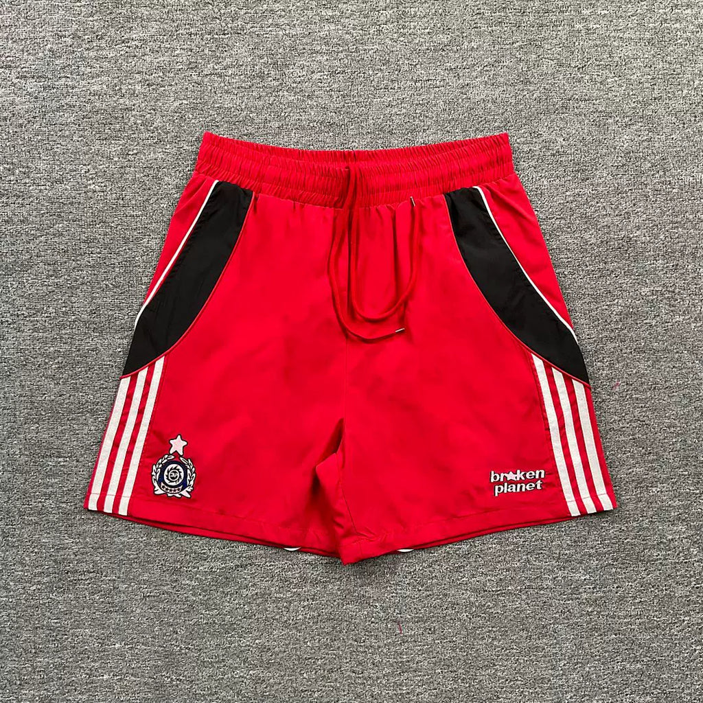 Broken Planet 3‑Stripe Retro Track Shorts (4 Colors)