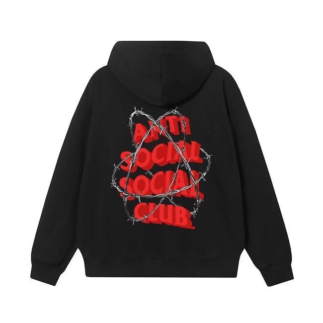 ANTI SOCIAL SOCIAL CLUB ASSC Basic Reflective Chinese Loong Print Autumn Winter Hoodie (18) Hover Image