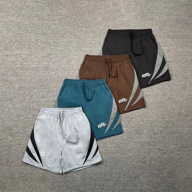 Broken Planet Angular Panel Graffiti Sport Shorts‑4 Colors Hover Image