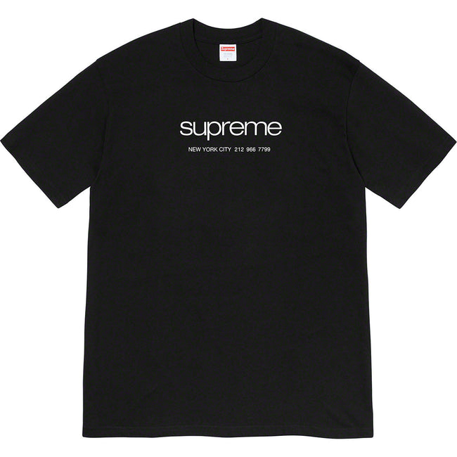 Supreme Minimal Linear Logo Black Tee Hover Image