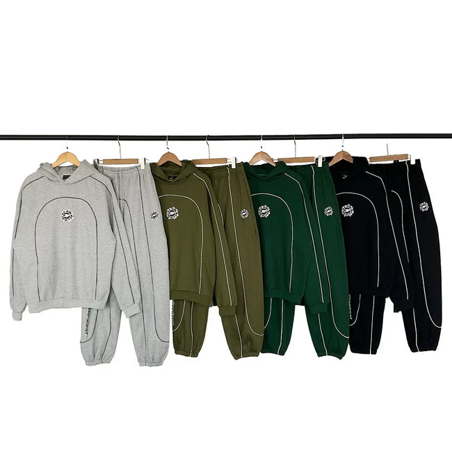 Broken Planet Curved Seam Logo Hoodie Jogger Set - 4 Colors Available Hover Image