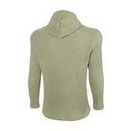 Thug Club TC Logo Waffle Knit Slim Fit Hoodie, Y2K Gothic Long Sleeve Hooded Top