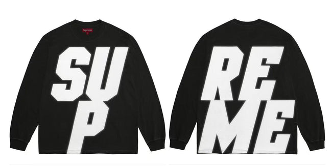Supreme Massive Lettering L/S Tee – Black Hover Image