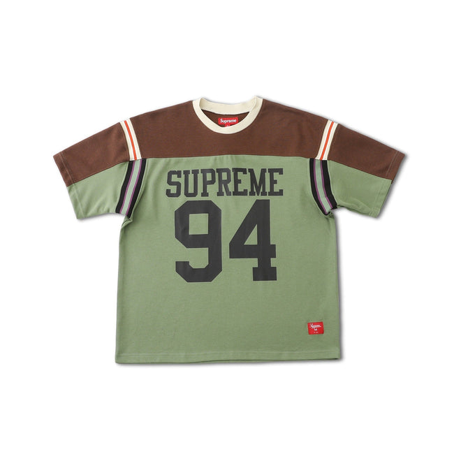 Supreme Color Blocked Football Top – Sage/Brown Hover Image