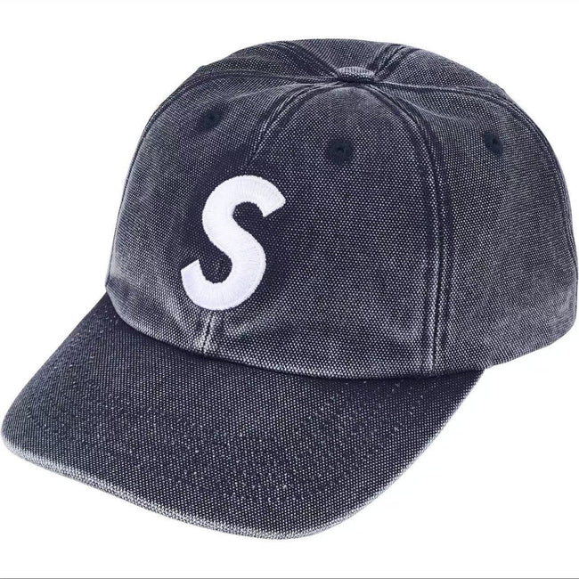 Supreme Washed Black "S" Logo 6-Panel Dad Hat Hover Image