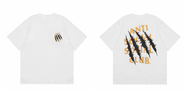 ASSC short sleeved American high street hip-hop fashion brand summer unisex loose cotton casual couple letter T-shirt (22) Hover Image