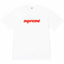 Supreme Italic Red Logo T-Shirt – White