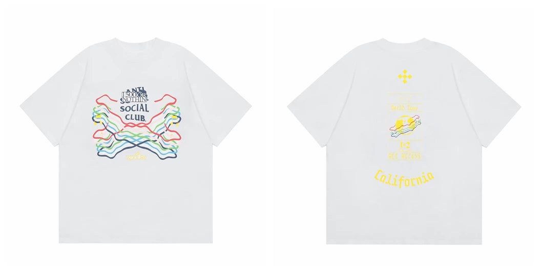 Anti Social Social Club White Tee – California Track Team Print