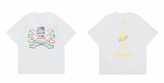 Anti Social Social Club White Tee – California Track Team Print Hover Image