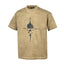 Thug Club Vintage Washed Khaki Skull Cross Graphic Oversized T-Shirt, Unisex