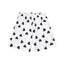 White and Black Heart Print Athletic Shorts  Description