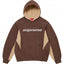 Supreme Curved Logo Hooded Sweatshirt - Brown / Tan