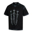 Thug Club Vintage Black Three Swords Graphic Oversized T-Shirt, Unisex