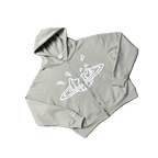 Broken Planet Cracked Planet Zip Hoodie - Smoke Grey