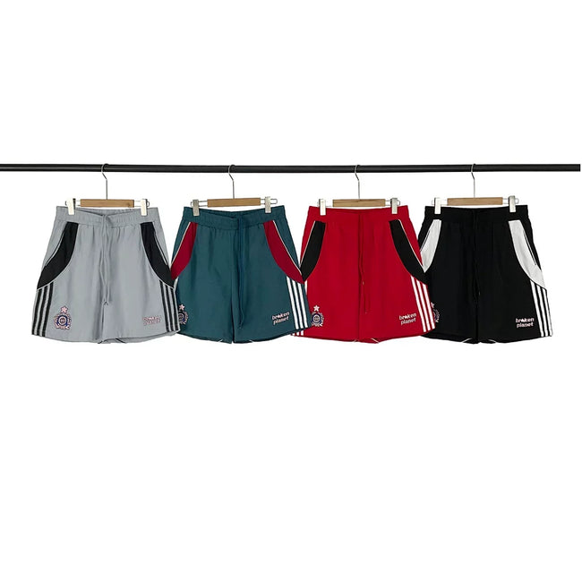 Broken Planet 3‑Stripe Retro Track Shorts (4 Colors) Main Image