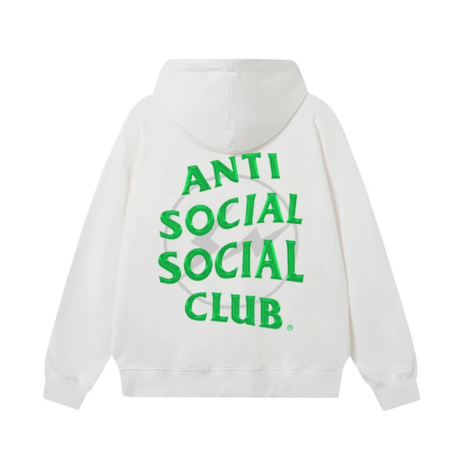 ANTI SOCIAL SOCIAL CLUB ASSC Basic Reflective Chinese Loong Print Autumn Winter Hoodie (8) Hover Image