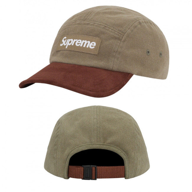 Supreme Olive and Brown 5-Panel Box Logo Camp Cap Hover Image