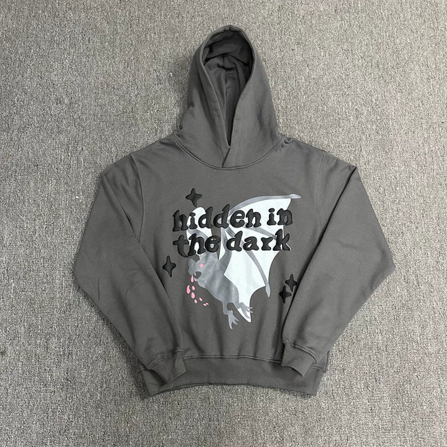 Broken Planet Hidden In The Dark Grey Bat Hoodie Hover Image